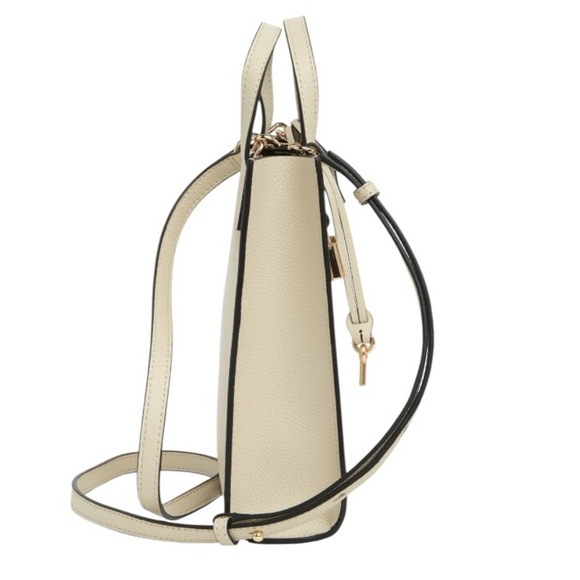NWT Marc Jacobs The Tote Bag Leather Micro Top Handle Crossbody Purse Ivory - Picture 4 of 8